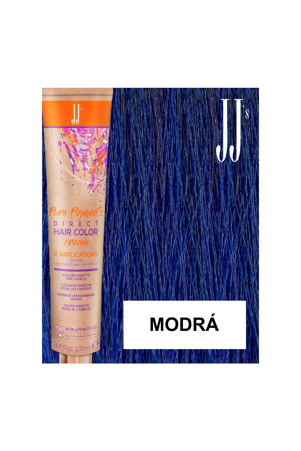 JJ Direct Barva Deep Blue Modrá 100ml