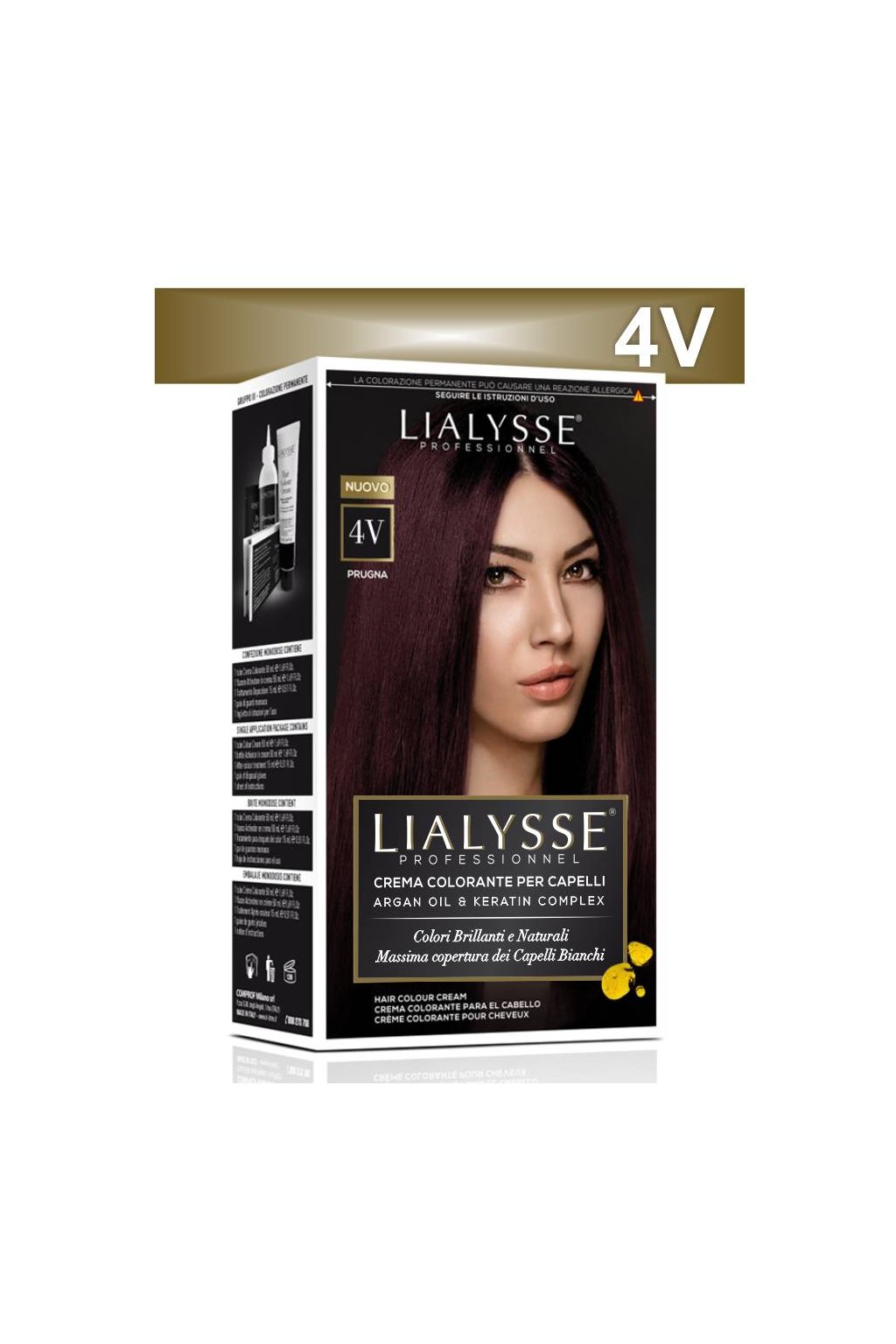 Lialysse Barva SET s arganem a keratinem 4V hnědá švestka