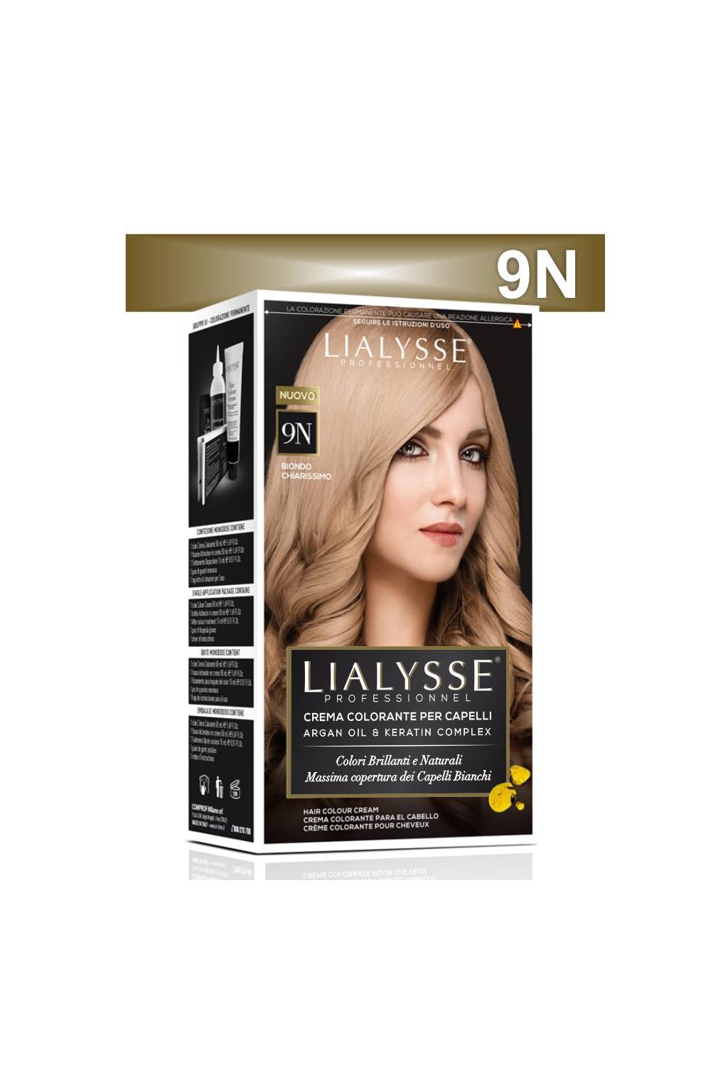 Lialysse Barva SET s arganem a keratinem 9N velmi světlá blond