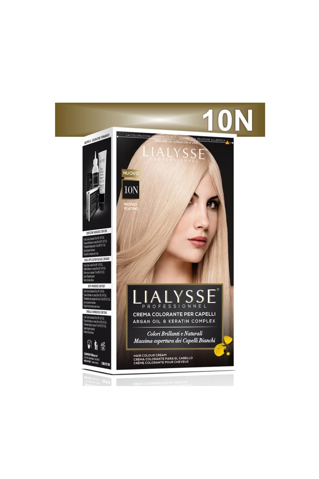 Lialysse Barva SET s arganem a keratinem 10N blond platinová