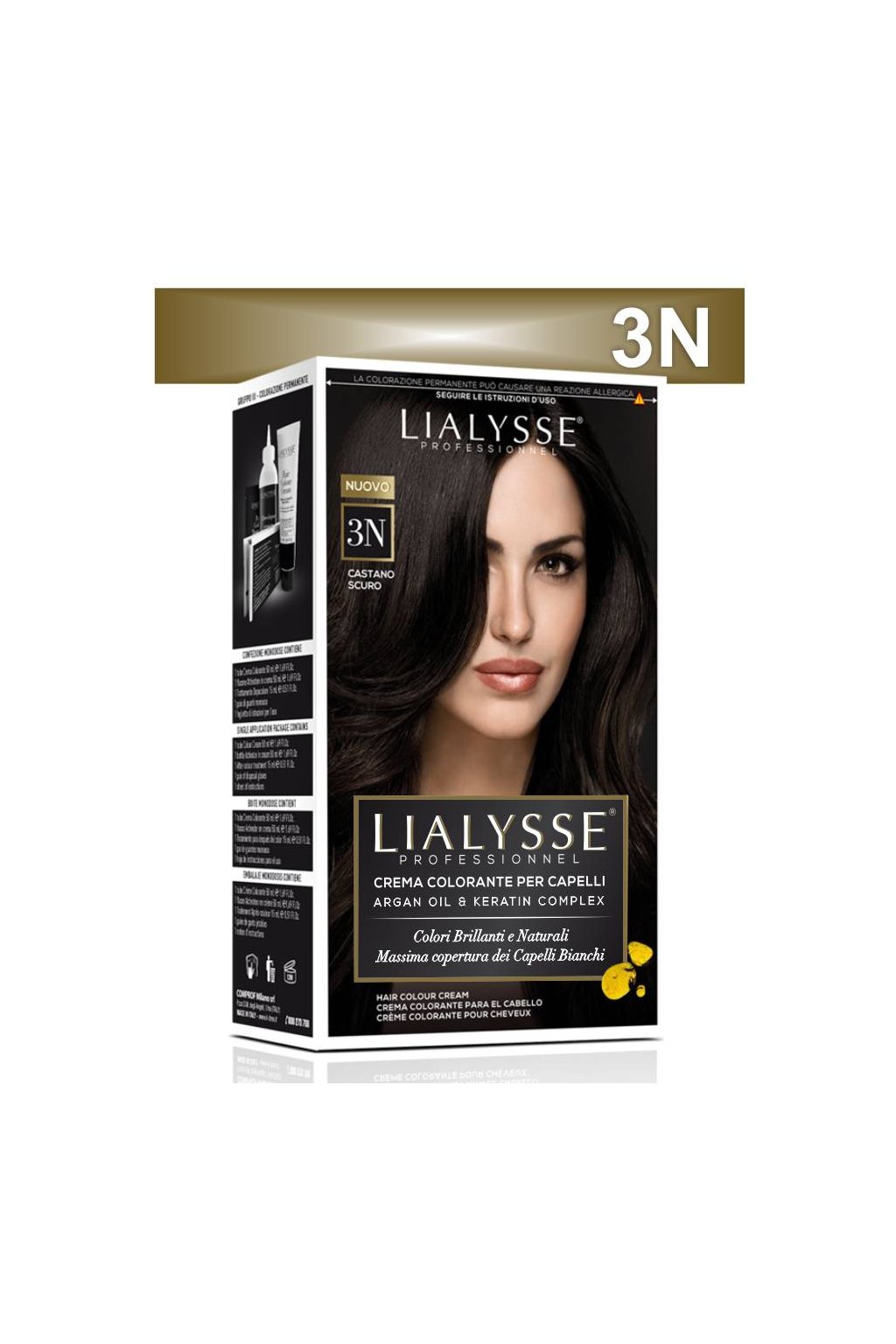 Lialysse Barva SET s arganem a keratinem 3N tmavá hnědá