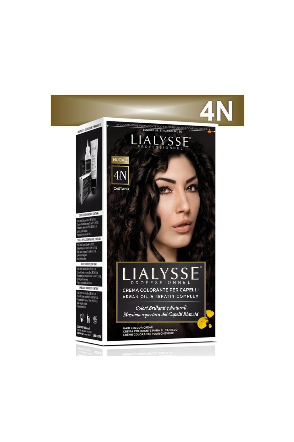 Lialysse Barva SET s arganem a keratinem 4N hnědá