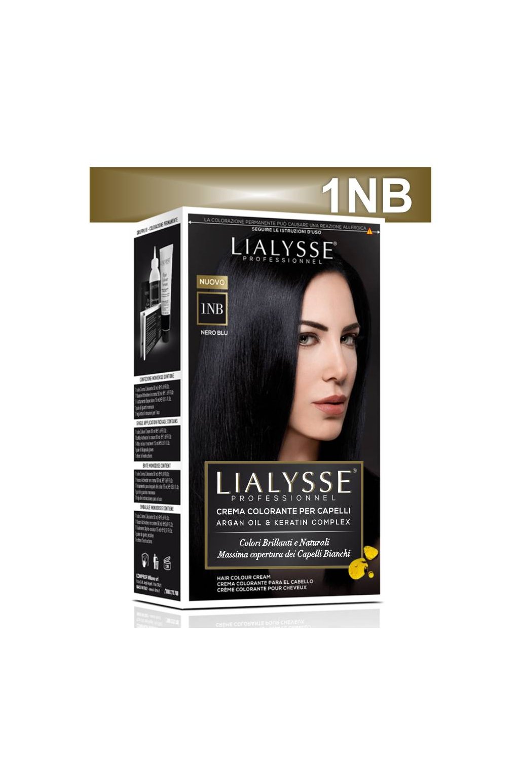 Lialysse Barva SET s arganem a keratinem 1NB černá modrá