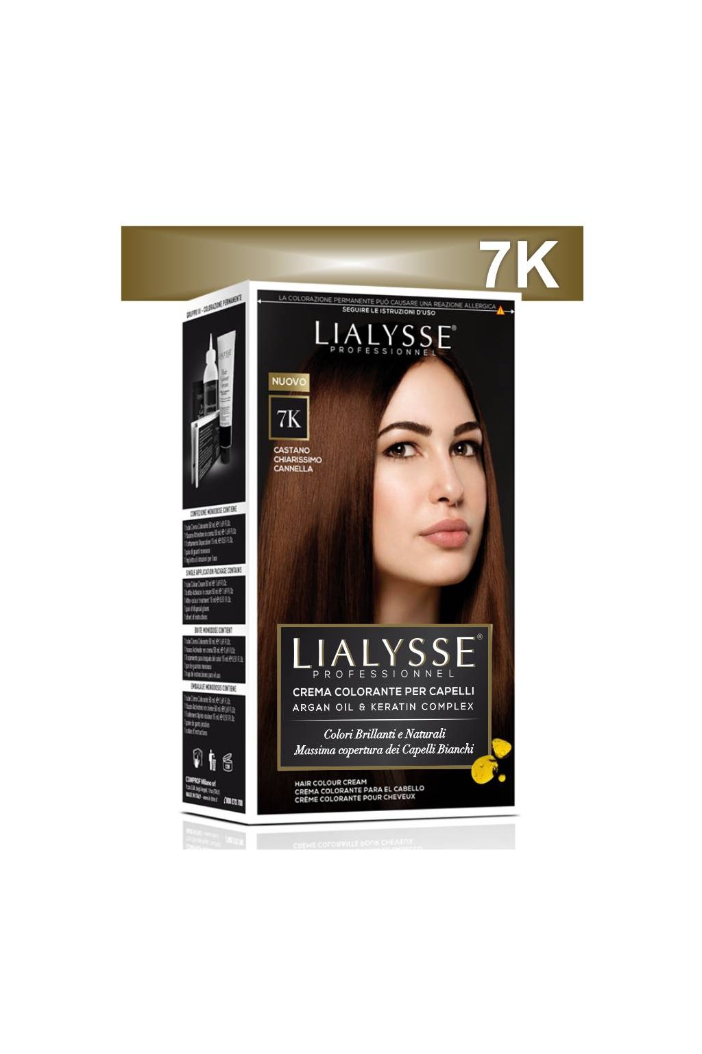 Lialysse Barva SET s arganem a keratinem 7K blond skořice