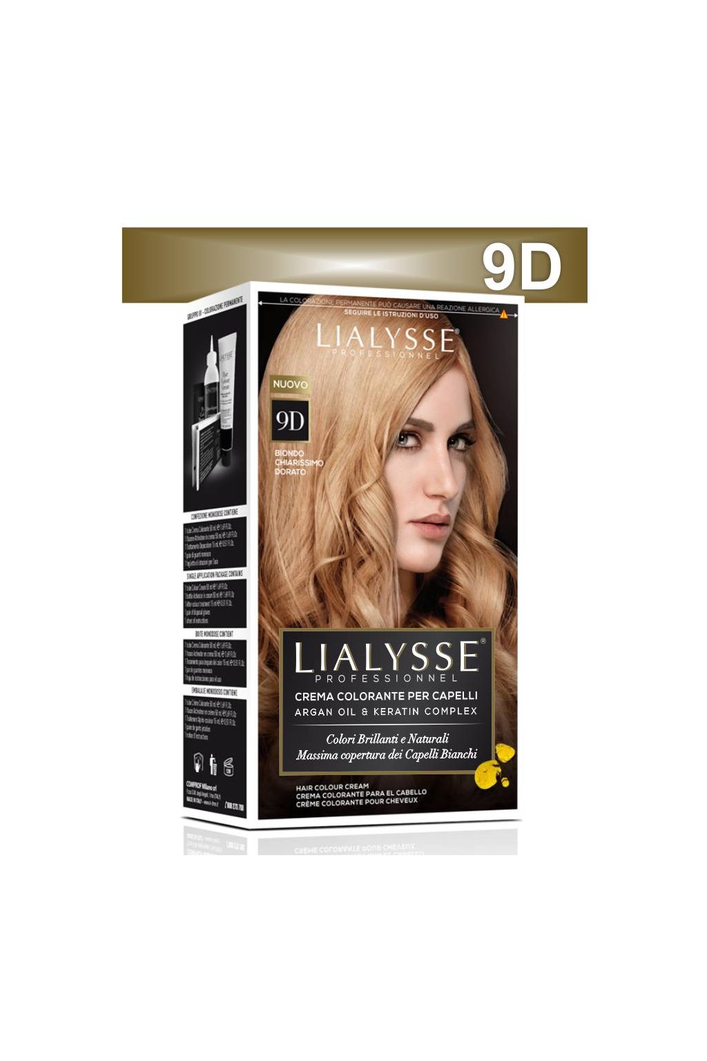 Lialysse Barva SET s arganem a keratinem 9D velmi světlá blond zlatá