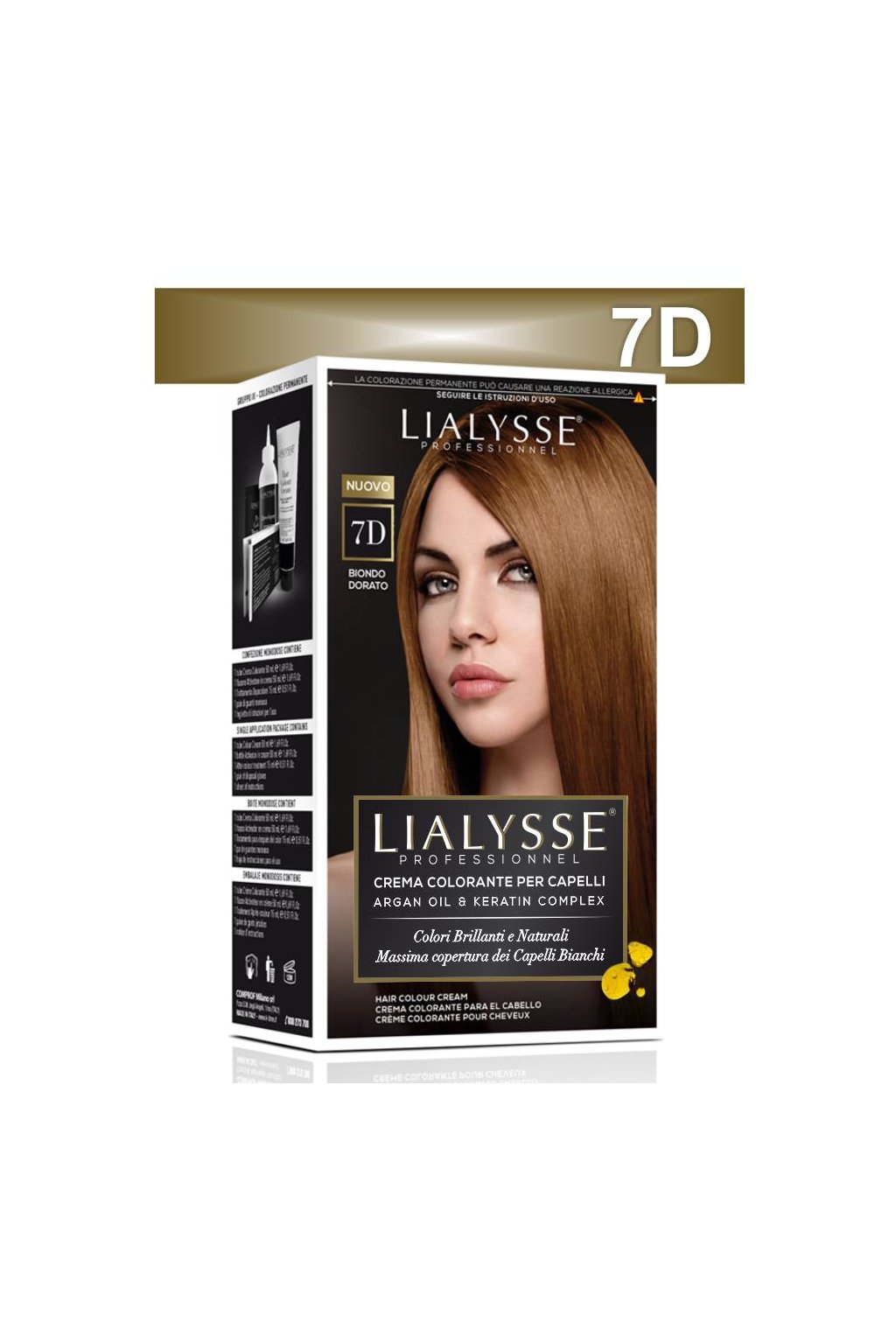 Lialysse Barva SET s arganem a keratinem 7D blond zlatá