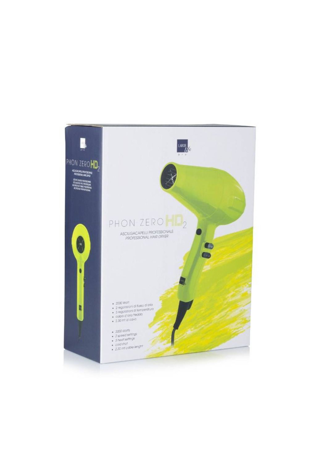 Fén ZERO HD2 GREEN výkonný, nastavitelné stupně proudění vzduchu 2000W