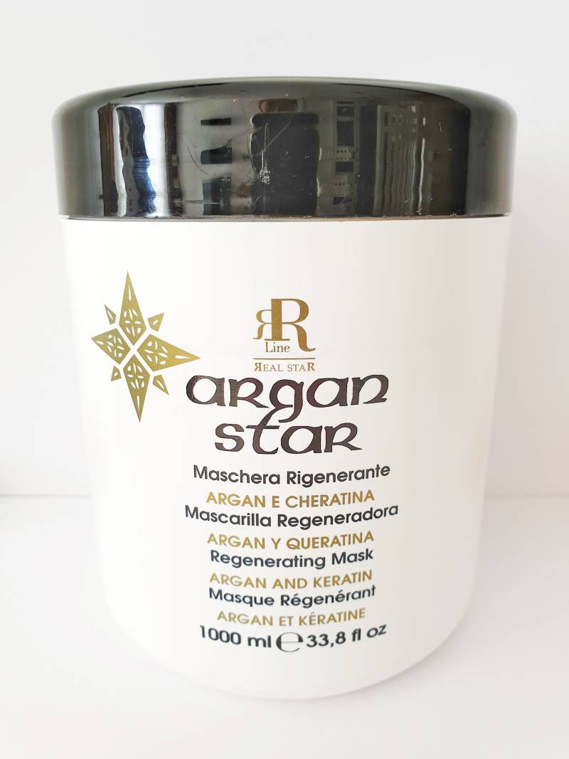 RR Line ARGAN STAR Maska regenerační pro chemicky ošetřované vlasy 1000ml 